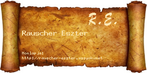 Rauscher Eszter névjegykártya